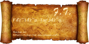 Fülöp Tarján névjegykártya